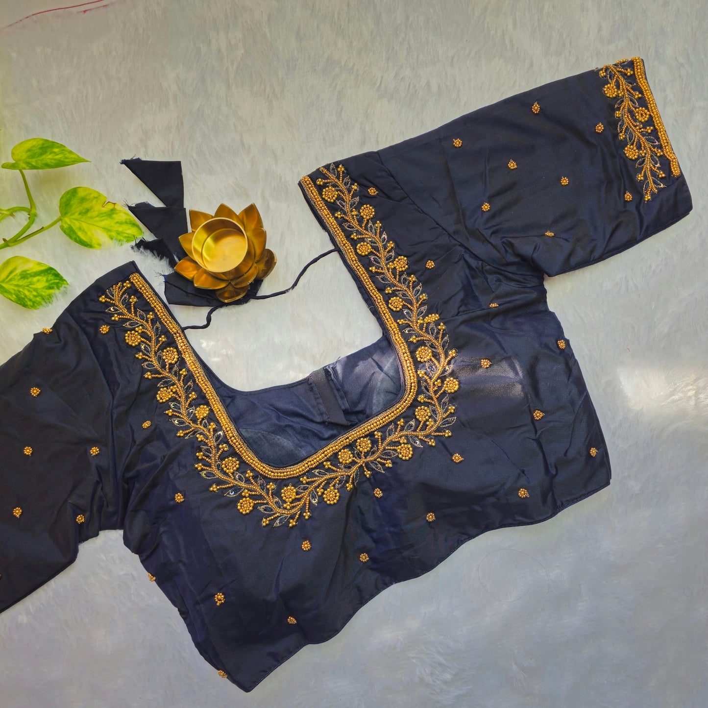 Black Beads Handwork Blouse