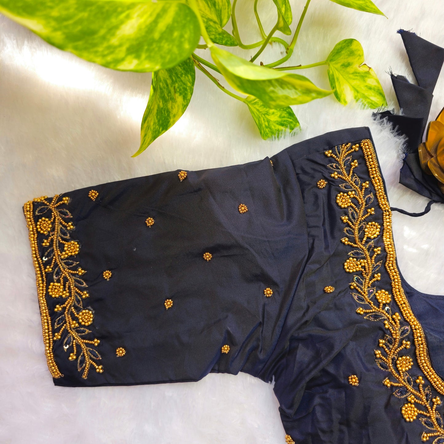 Black Beads Handwork Blouse