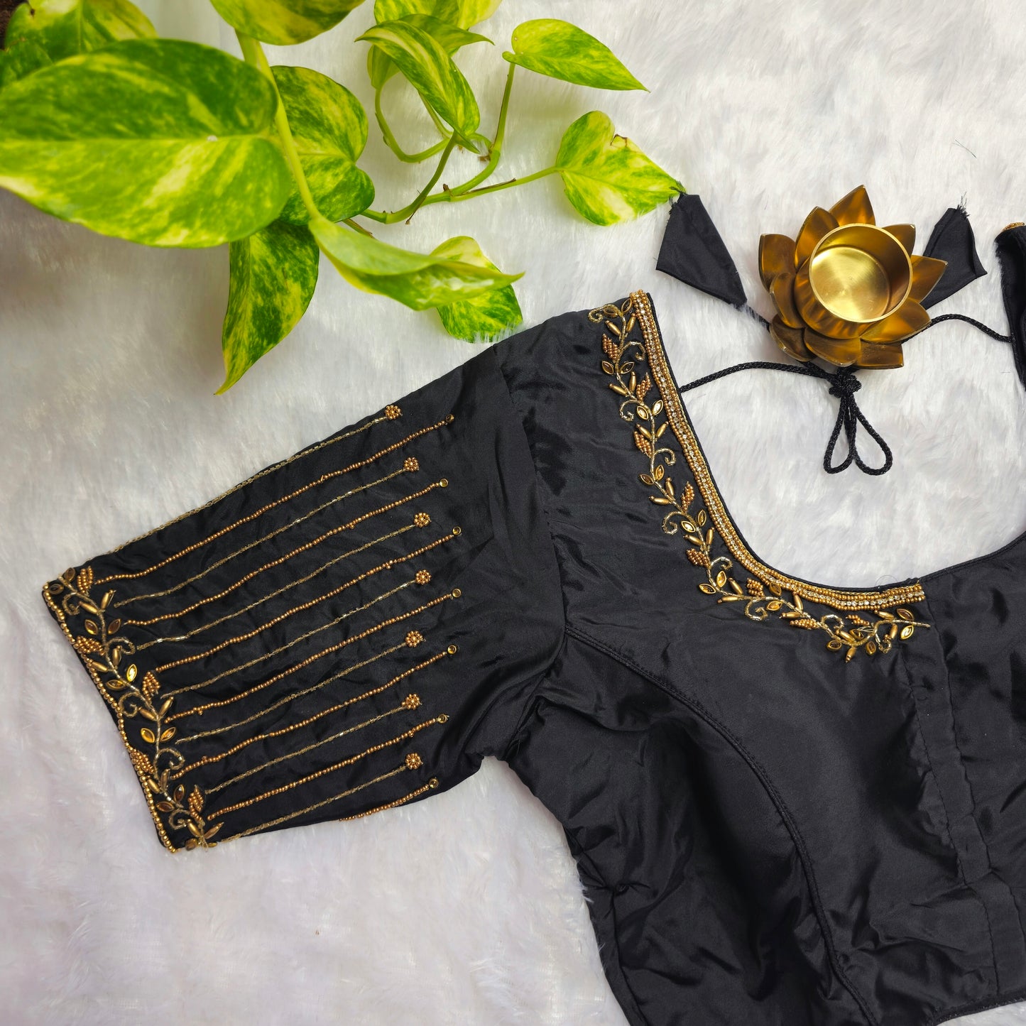 Black Aari work Blouse