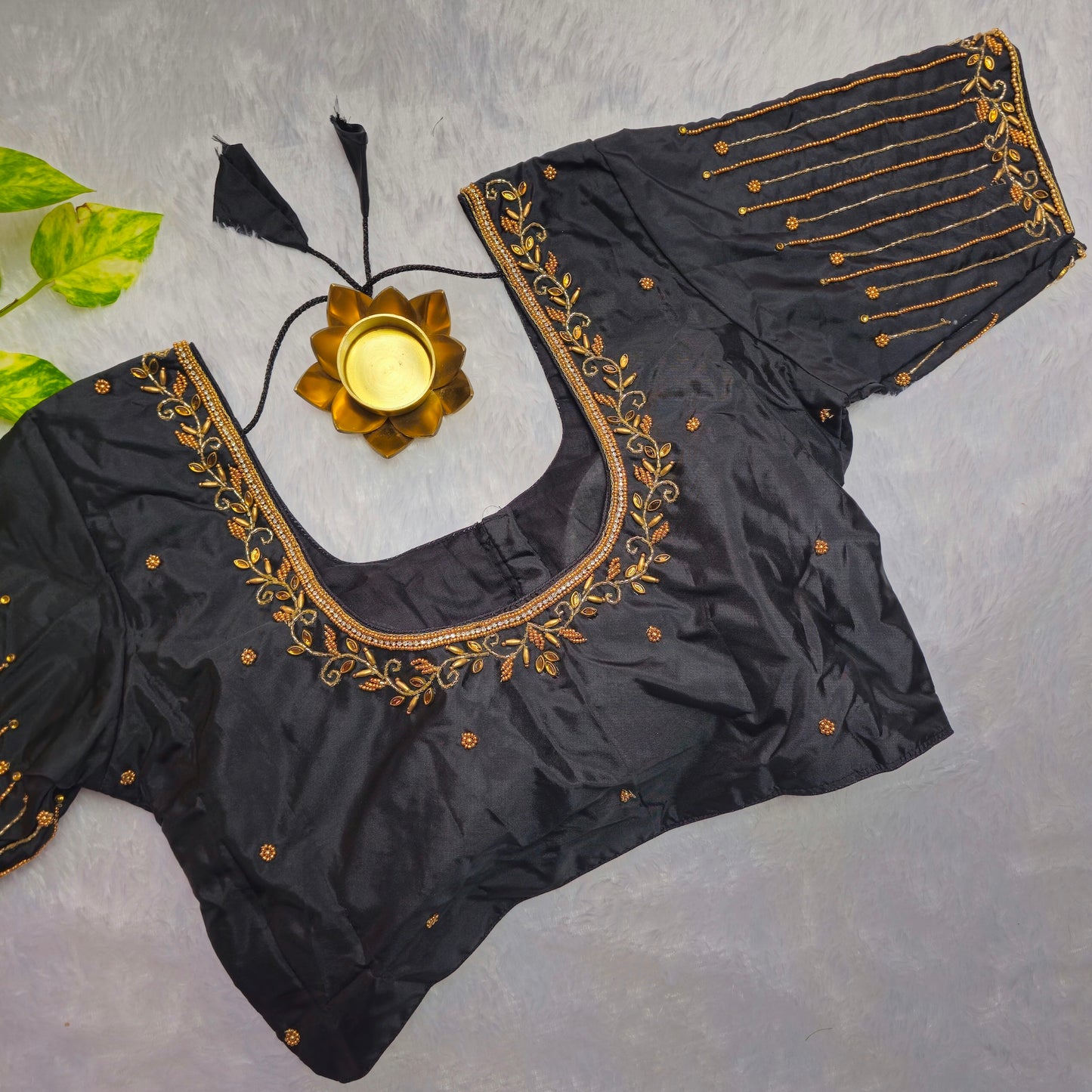 Black Aari work Blouse