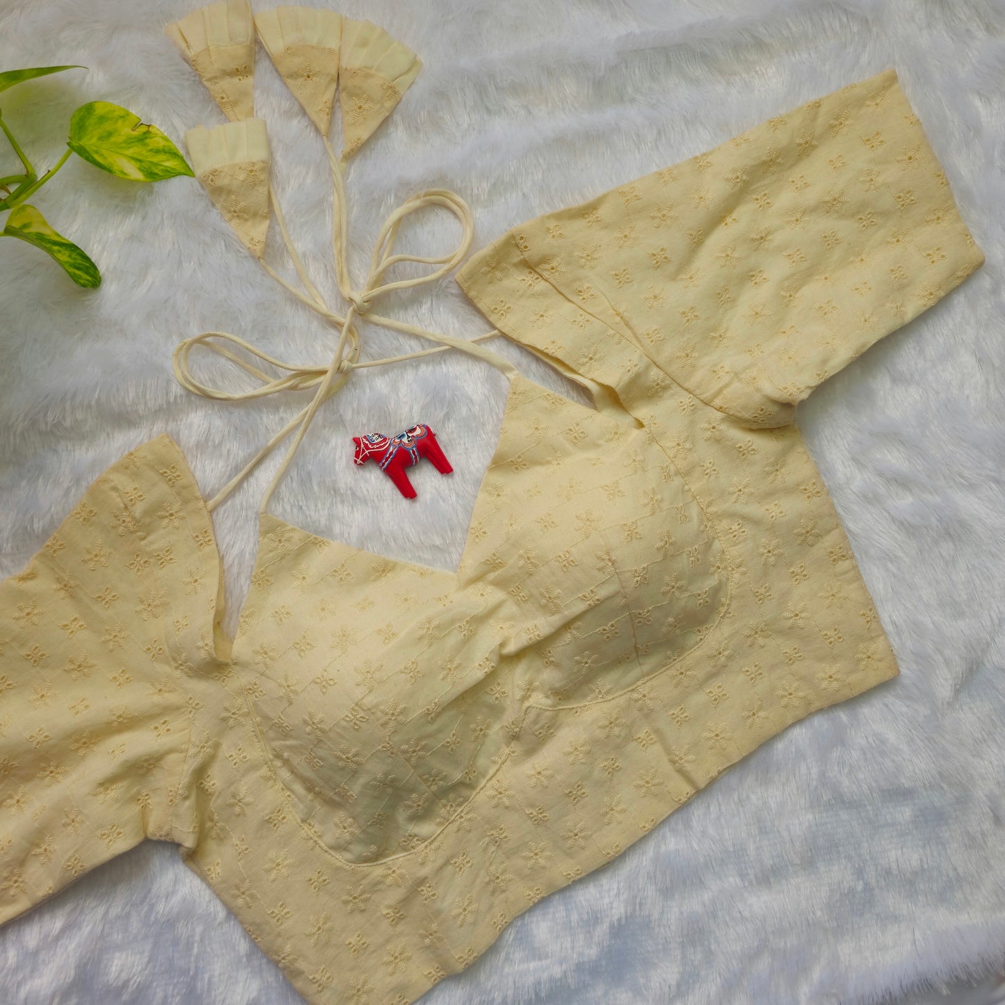 Off White Hakoba Masaba Cut Blouse