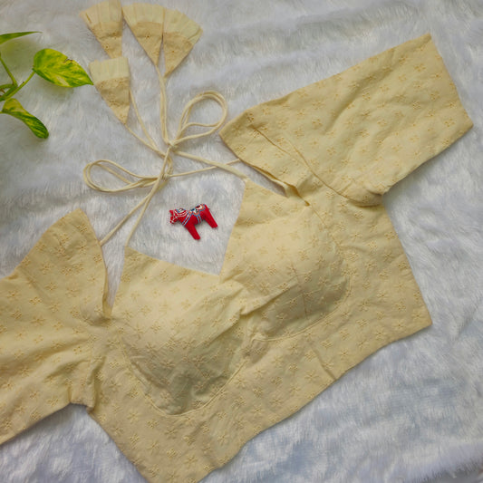 Off White Hakoba Masaba Cut Blouse