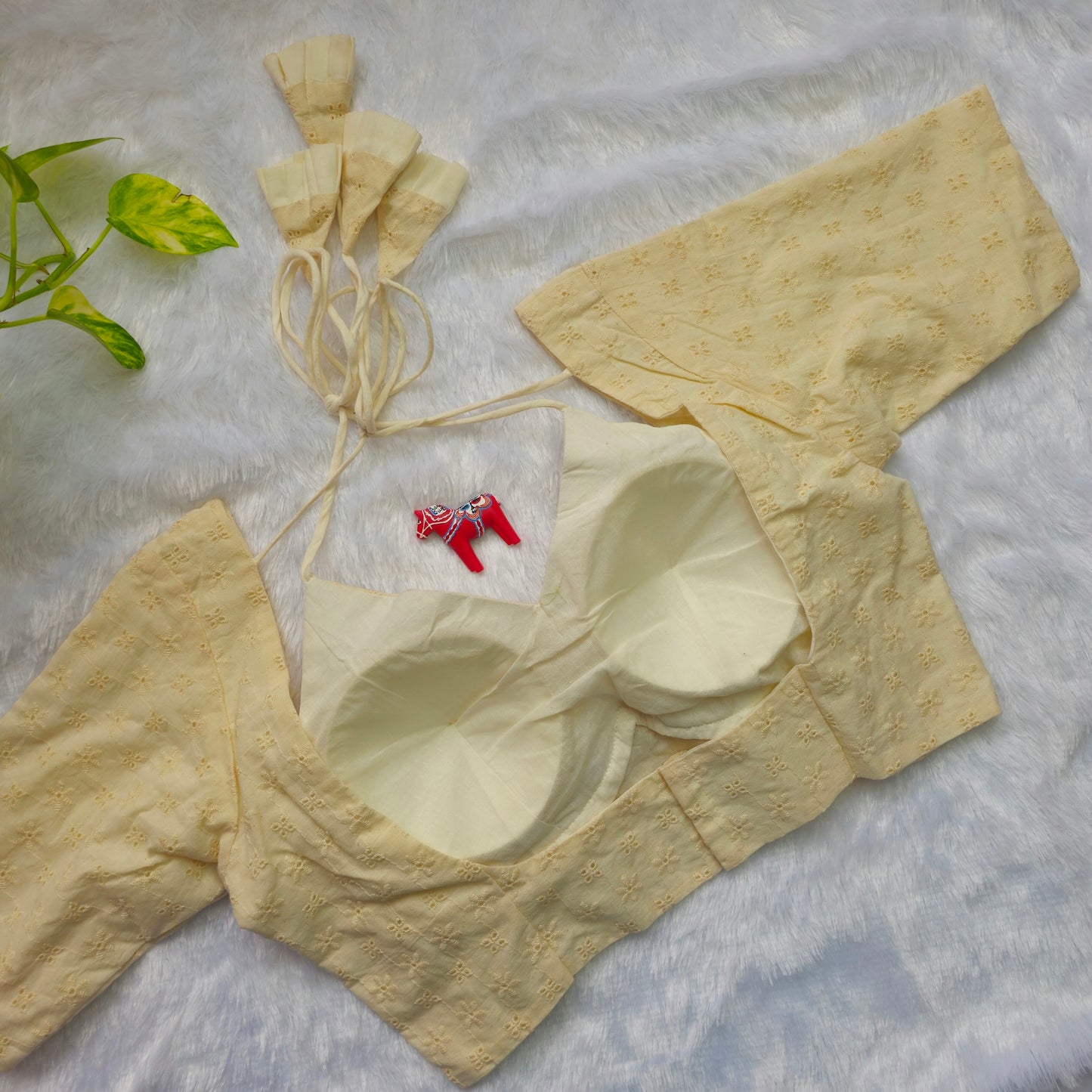 Off White Hakoba Masaba Cut Blouse