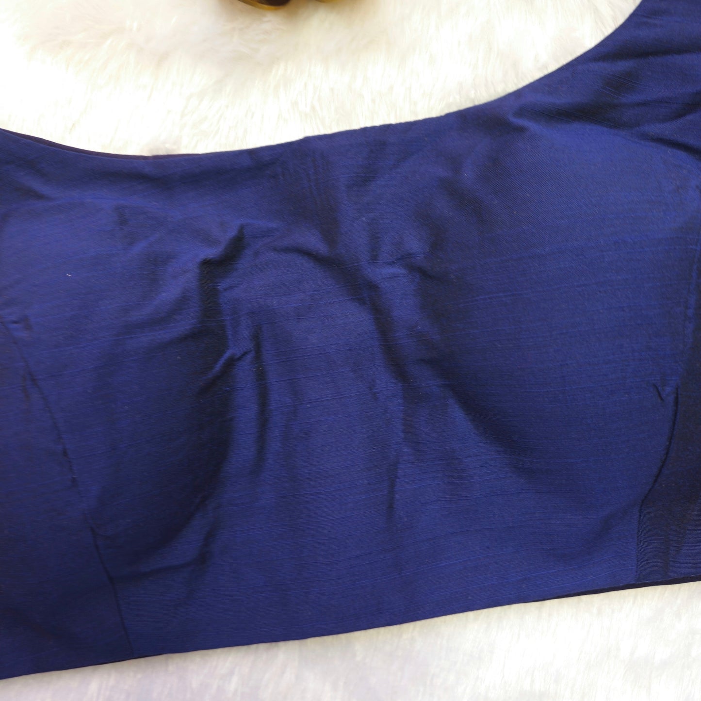 Blue Plain Cotton Bollywood Style Blouse