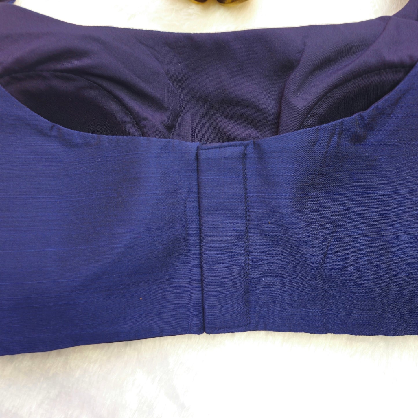 Blue Plain Cotton Bollywood Style Blouse