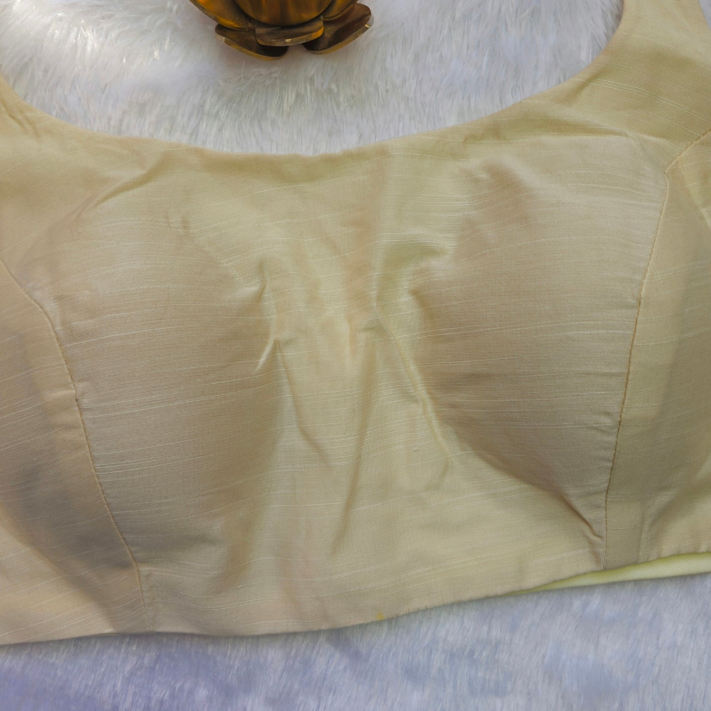 Off White Plain Bollywood Style Blouse