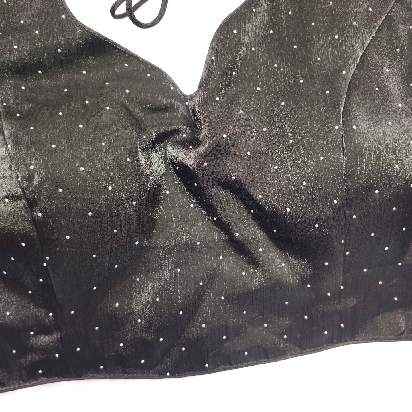 Black Jimmy Choo Sleeveless Blouse(Attachable Sleeves)