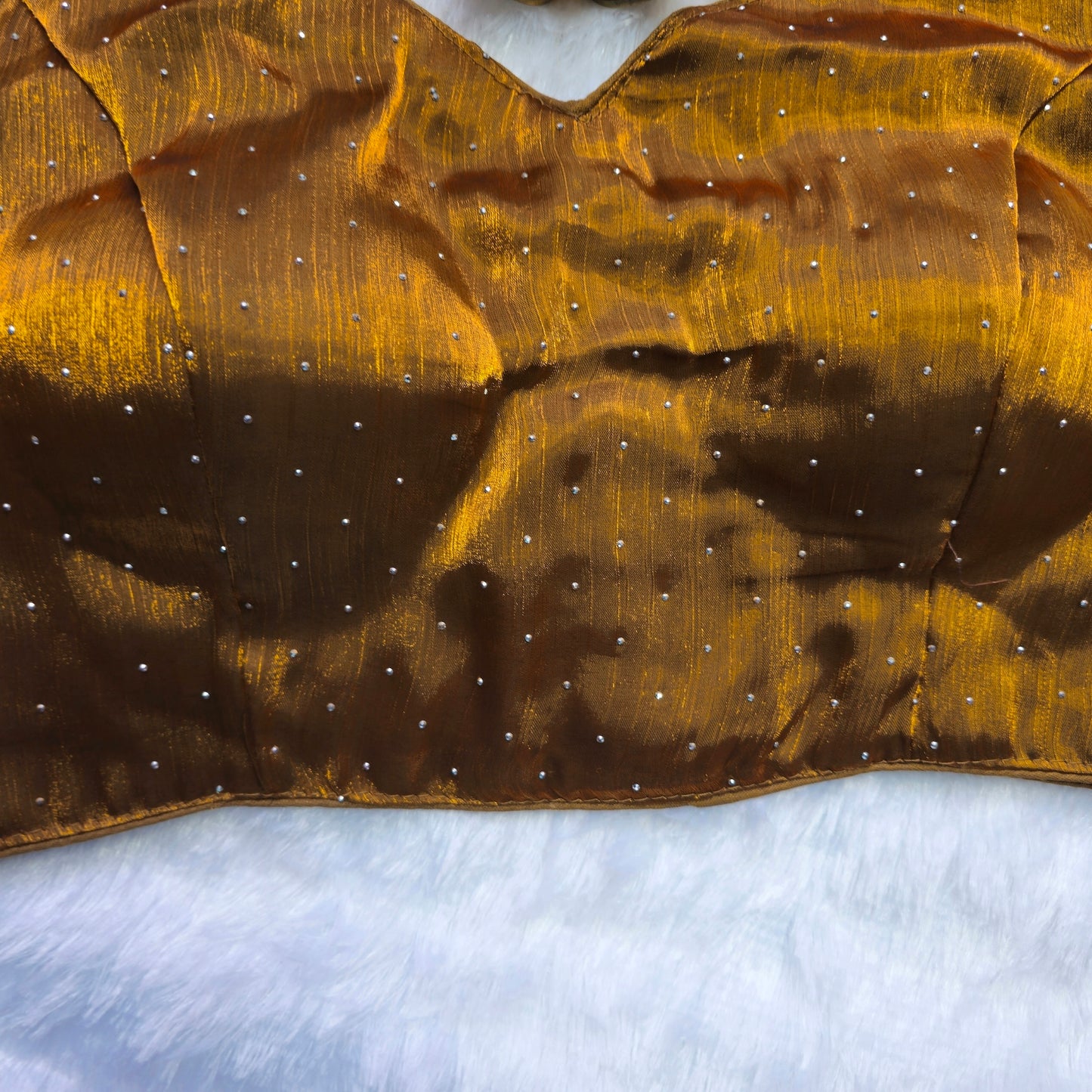 Brown Jimmy Choo Sleeveless Blouse(Attachable Sleeves)